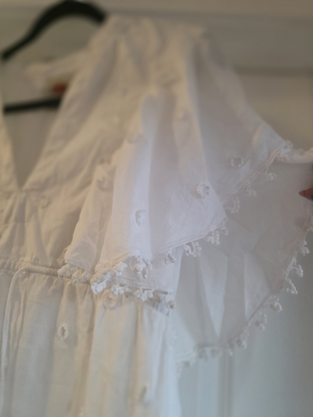 100% Cotton Farm Rio White Embroidered Ruffle Dress - Picture 5 of 9